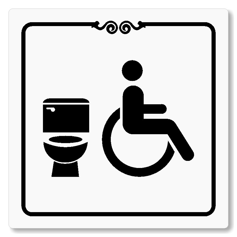 WC invalidé, 118x118mm, bílá, Texas